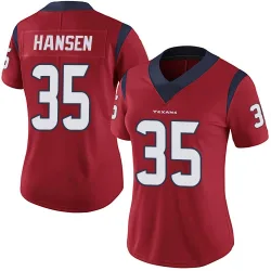 Houston Texans Women's Limited Red Alternate Vapor Untouchable Jersey (35 Jake Hansen)