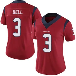 Houston Texans Women's Limited Red Alternate Vapor Untouchable Jersey (3 Tank Dell)