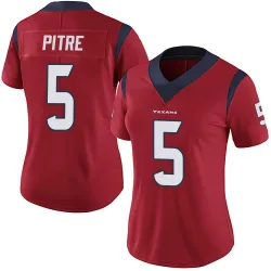 Houston Texans Women's Limited Red Alternate Vapor Untouchable Jersey (5 Jalen Pitre)