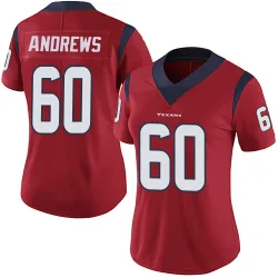 Houston Texans Women's Limited Red Alternate Vapor Untouchable Jersey (60 Jake Andrews)