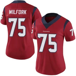 Houston Texans Women's Limited Red Alternate Vapor Untouchable Jersey (75 Vince Wilfork)