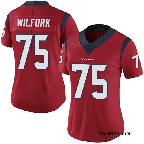 Houston Texans Women's Limited Red Alternate Vapor Untouchable Jersey (75 Vince Wilfork)