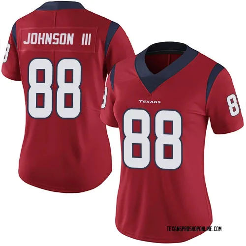Houston Texans Women's Limited Red Alternate Vapor Untouchable Jersey (88 Johnny Johnson III)