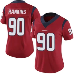 Houston Texans Women's Limited Red Alternate Vapor Untouchable Jersey (90 Sheldon Rankins)