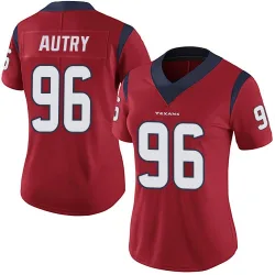 Houston Texans Women's Limited Red Alternate Vapor Untouchable Jersey (96 Denico Autry)