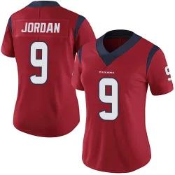 Houston Texans Women's Limited Red Alternate Vapor Untouchable Jersey (9 Brevin Jordan)