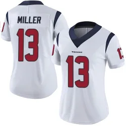 Houston Texans Women's Limited White Vapor Untouchable Jersey (13 Braxton Miller)