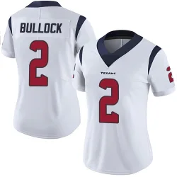 Houston Texans Women's Limited White Vapor Untouchable Jersey (2 Calen Bullock)