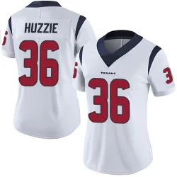Houston Texans Women's Limited White Vapor Untouchable Jersey (36 Alijah Huzzie)