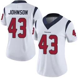 Houston Texans Women's Limited White Vapor Untouchable Jersey (43 Jakob Johnson)