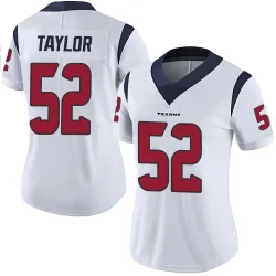 Houston Texans Women's Limited White Vapor Untouchable Jersey (52 Darrell Taylor)
