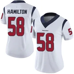 Houston Texans Women's Limited White Vapor Untouchable Jersey (58 Kyonte Hamilton)