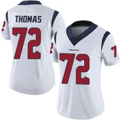 Houston Texans Women's Limited White Vapor Untouchable Jersey (72 Jaylon Thomas)