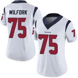 Houston Texans Women's Limited White Vapor Untouchable Jersey (75 Vince Wilfork)