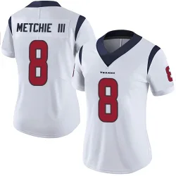 Houston Texans Women's Limited White Vapor Untouchable Jersey (8 John Metchie III)