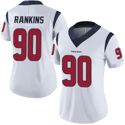Houston Texans Women's Limited White Vapor Untouchable Jersey (90 Sheldon Rankins)