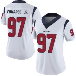 Houston Texans Women's Limited White Vapor Untouchable Jersey (97 Mario Edwards Jr.)