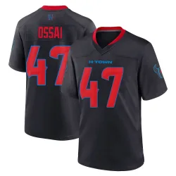 Houston Texans Youth Game Navy 2nd Alternate Jersey (47 K.C. Ossai)
