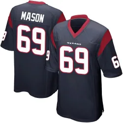 Houston Texans Youth Game Navy Blue Team Color Jersey (69 Shaq Mason)