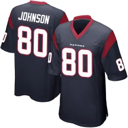 Houston Texans Youth Game Navy Blue Team Color Jersey (80 Andre Johnson)