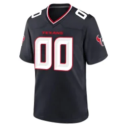 Houston Texans Youth Game Navy Team Jersey (00 Custom)