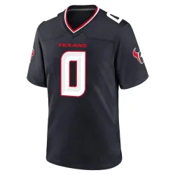 Houston Texans Youth Game Navy Team Jersey (0 Azeez Al-Shaair)
