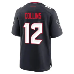 Houston Texans Youth Game Navy Team Jersey (12 Nico Collins)