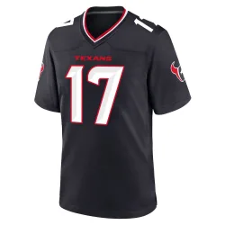 Houston Texans Youth Game Navy Team Jersey (17 Braxton Berrios)