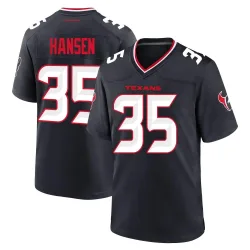Houston Texans Youth Game Navy Team Jersey (35 Jake Hansen)