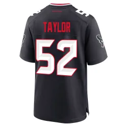 Houston Texans Youth Game Navy Team Jersey (52 Darrell Taylor)