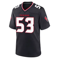 Houston Texans Youth Game Navy Team Jersey (53 Junior Tafuna)