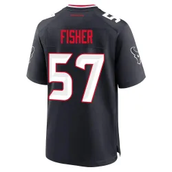 Houston Texans Youth Game Navy Team Jersey (57 Blake Fisher)