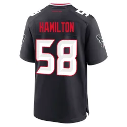 Houston Texans Youth Game Navy Team Jersey (58 Kyonte Hamilton)