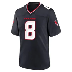 Houston Texans Youth Game Navy Team Jersey (8 John Metchie III)