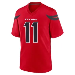 Houston Texans Youth Game Red Alternate Jersey (11 Tremon Smith)