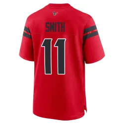 Houston Texans Youth Game Red Alternate Jersey (11 Tremon Smith)