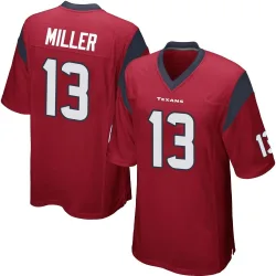 Houston Texans Youth Game Red Alternate Jersey (13 Braxton Miller)