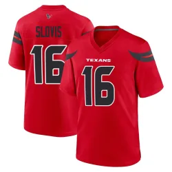 Houston Texans Youth Game Red Alternate Jersey (16 Kedon Slovis)