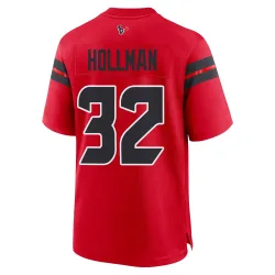 Houston Texans Youth Game Red Alternate Jersey (32 Ka'dar Hollman)