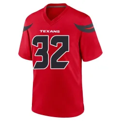 Houston Texans Youth Game Red Alternate Jersey (32 Nick Niemann)