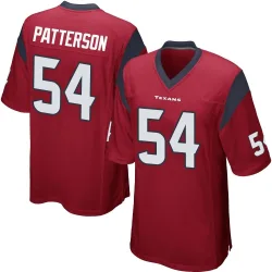 Houston Texans Youth Game Red Alternate Jersey (54 Jarrett Patterson)