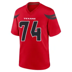 Houston Texans Youth Game Red Alternate Jersey (74 Cam Robinson)