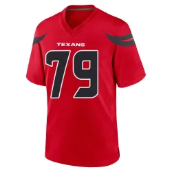 Houston Texans Youth Game Red Alternate Jersey (79 Aireontae Ersery)
