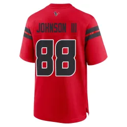 Houston Texans Youth Game Red Alternate Jersey (88 Johnny Johnson III)