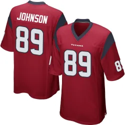 Houston Texans Youth Game Red Alternate Jersey (89 Xavier Johnson)