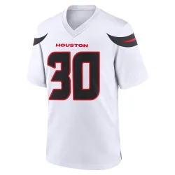 Houston Texans Youth Game White DeAndre -Carson Jersey (30 DeAndre Houston-Carson)