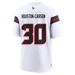 Houston Texans Youth Game White DeAndre -Carson Jersey (30 DeAndre Houston-Carson)