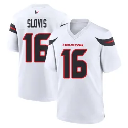 Houston Texans Youth Game White Jersey (16 Kedon Slovis)