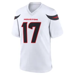 Houston Texans Youth Game White Jersey (17 Braxton Berrios)