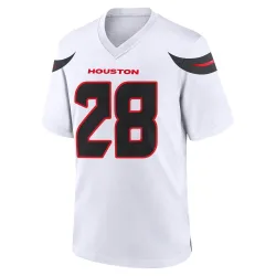 Houston Texans Youth Game White Jersey (28 Joe Mixon)